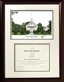 IMAGE OF Liberty University Scholar Scholar Mahogany Framed Lithograph w/Diploma Opening