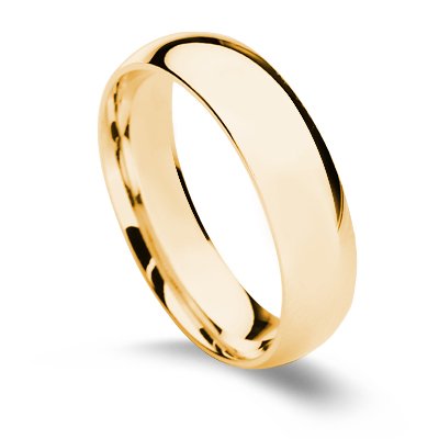 14k Yellow Gold Comfort Fit Men's Wedding Band  5mm.