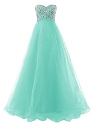 Organza Lace-Up Beaded Sweetheart Evening Dress/Bridesmaid Dress/Prom Dress 