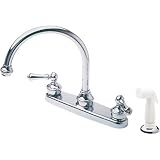 Price Pfister T36-85BC Savannah Kitchen 4-Hole with Chrome Spray, Metal Lever Handles, Chrome