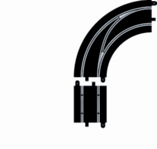 Scalextric C7010 Digital Track Radius - 90 Degrees In to Out RH Lane Change Scalextric C7010 Digital Track Radius - 90 Degrees In to Out RH Lane Change
