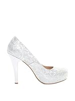 Shoe Botique 34 Salones Flores (Plata)