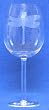 Individually Hand Etched Dragonfly White Wine Glass 9" Set of Four