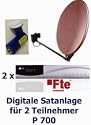 P700 dig. Satanlage 2 TN, 80 rot, 2x FTE Max S 92