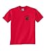Custom embroidered Happy Valentines Day bear & rose design on t-shirt