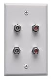 M&S Systems Audio Input Wall Plate (White)