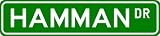 HAMMAN Street Name Sign ~ Personalized Family Lastname Sign ~ Gameroom, Basement, Garage Sign