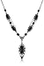 1928 Jewelry Delicate Drop Hematite Tone Onyx-Colored Hues Pendant Necklace