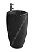 HOSTILIAN BLACK PEDESTAL SINK Modern Luxury Vase - European Italian Vanity