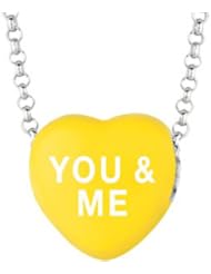 Sweethearts Enamel "You & Me" Heart on 16" Necklace with Gift Box