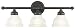 Murray Feiss VS7703-PN Three-Light New London Collection Vanity Strip, Polished Nickel with Acid Etched Glass Shades