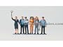 Merten HO Scale Workers - Railroad Personnel - East German State Railways Staff w/Passengers