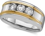 1ctw Mens Round Diamond 3 Stone
