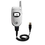 Coiled Power Hot Sync and Charge USB Data Cable w/ Tip Exchange for the Motorola E310 - Gomadic Brand