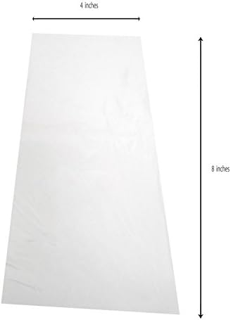 4 x 8 Self Seal Clear Poly Bags - 1.5ml for FBA - Pack of 100, 500, or 1000 Bags (100 Bags)