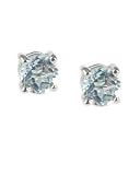 Blue Topaz Birthstone Post Earrings