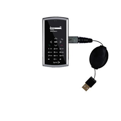 Retractable USB Cable for the Sanyo Incognito SCP-6760 with Power Hot Sync and Charge capabilities - uses Gomadic TipExchange Technology
