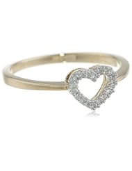 14k Gold Diamond Heart Ring (1/8 cttw, H-I Color, I1 Clarity)