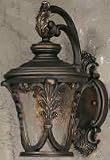 1 light Caesar outdoor wall in oil rubbed bronze with seedy glass