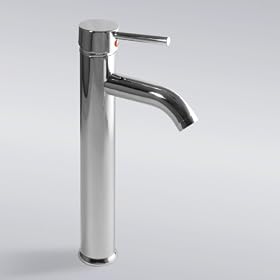 Decor Star BRG01-TC Euro Modern Contemporary Bathroom Lavatory Vanity Vessel Sink Faucet Tall Chrome