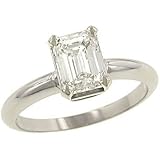1.50cttw Emerald Cut Diamond Solitaire Ring Egl IJ/vs2