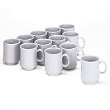 Melamine Dinnerware, Mugs, 8 oz., White, 12 per Pack KMOPH242