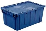 Distribution Container With Hinged Lid 20x11 1/2x7 1/2 Blue. Package of 6