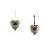JANE DIAZ- Sterling Silver and Garnet Heart Stone Earring