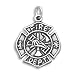 image 13 - Firefighter Maltese Cross Medallion Charm Sterling Silver