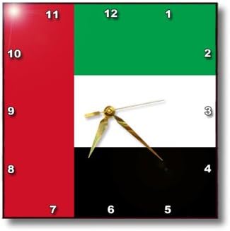 dpp_159811_1 InspirationzStore Flags - Flag of the United Arab Emirates UAE - Emirati Red blue white black stripes - Arabian world country - Wall Clocks - 10x10 Wall Clock