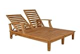 Anderson Teak SL-209 Brianna Double Sun Lounger with Arm