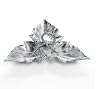 Martha Stewart Park Leaves Serveware Collection 3 Section Server Aluminum