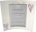 Wedding Day Gift Silver/Lilac Hearts (P) Picture Frame