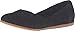 Toms Women's Jutti Flat Black Suede Chevron Embossed Casual Shoe 8 Women US