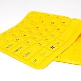 Cosmos Yellow Keyboard cover skin compataible with Sony VAIO CA-series VGP-KBV6/B + Cosmos cable tie