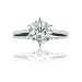 Platinum Round Six Prong Solitaire Diamond Engagement Ring (4.02 ct, I Color, VS2 Clarity), Size 7