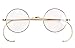 Agstum Retro Small Round Optical Rare Wire Rim Eyeglasses Frame (Gold, 41)