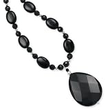 .925 Silver & Onyx Necklace- 17+ IN