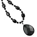 .925 Silver & Onyx Necklace- 17+ IN