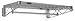 S1872-WGRT - Stainless Steel Finish - Wire Gowning Rack, Wall Mount, with Hanger Tube, Eagle MHC - Each