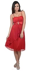 Spaghetti Strap Knee Length Empire   Waistline Chiffon/Polyester/Satin Lace-Up Applique   Gathered Sweetheart  Dress With a Bow(s) and Rhinestones