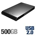 Seagate FreeAgent Go 500 GB USB 2.0 Portable External Hard Drive ST905003FAA2E1-RK (Black)