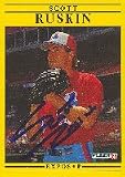 Scott Ruskin, Montreal Expos, 1991 Fleer Autographed Card