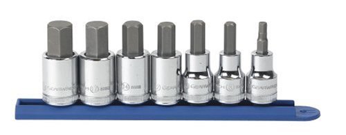 GearWrench 80720 Seven-Piece 1/2-Inch Drive Metric Hex Bit Socket