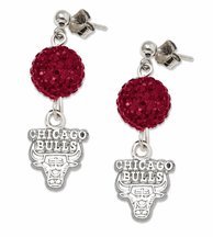 Chicago Bulls Ovation Crystal Earrings