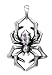 Spider Pendant with Amethyst CZ - Pewter - 1.5'' Height