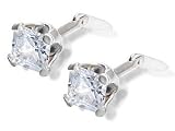Image of Silver Andralok Square Stud Earrings