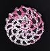 Pink Multi Hair Net Crocheted Hair Bun Cover- MINI