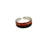 Toe Ring - Sterling Silver Fire Design Fancy Adjustable Toe Ring