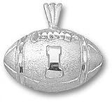Illinois Fighting Illini Solid Sterling Silver ''I'' Football Pendant